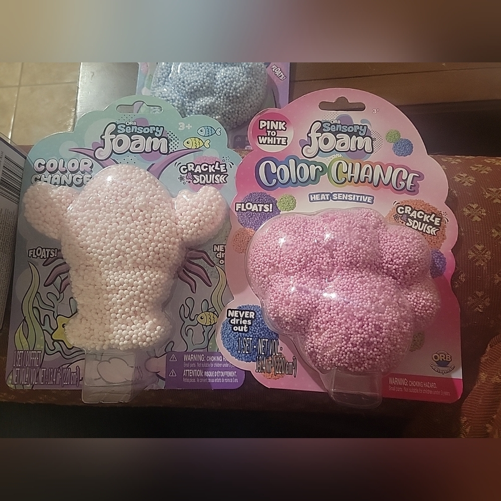 Sensory Foam Color Change Pink and White